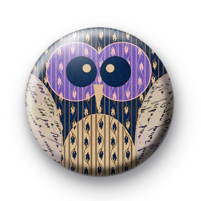Purple eyed Owl Badge