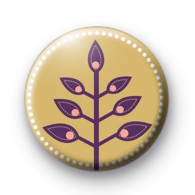 Purple Fern Button Badges