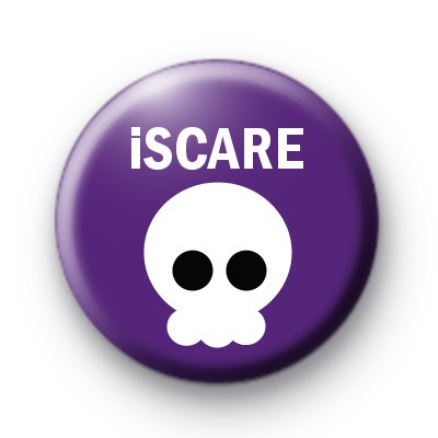 Purple i Scare Skull Badge