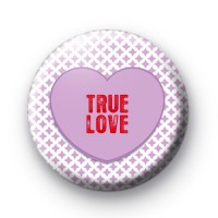 Purple True Love Heart Badge