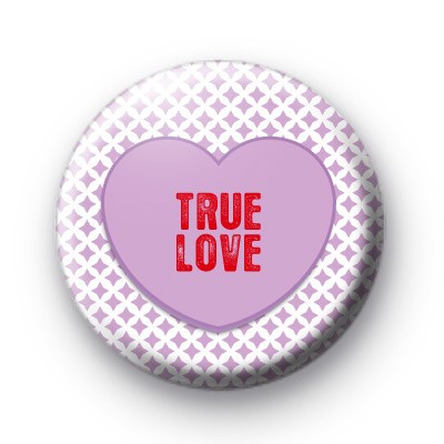 Purple True Love Heart Badge
