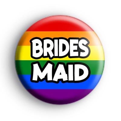 Rainbow Bridesmaid LGBTQ Badge