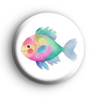 Rainbow Fish Badge Button Badges