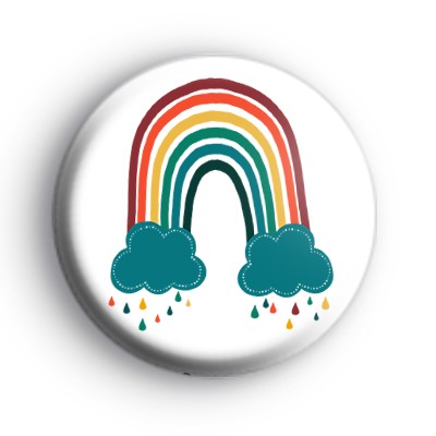 Rainbow Rain Drops Badge