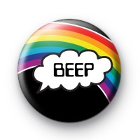 Rainbow BEEP Button Badge