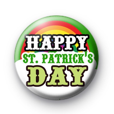 Rainbow Happy St Patrick's Day Bagdes
