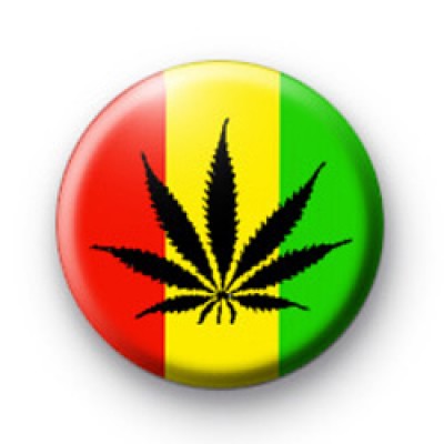 Rasta Leaf Button Badges