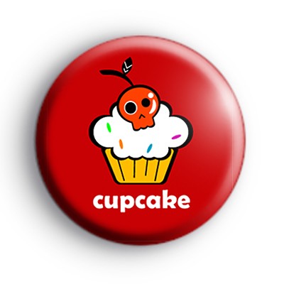 Spooky Skull Cupcake Badge