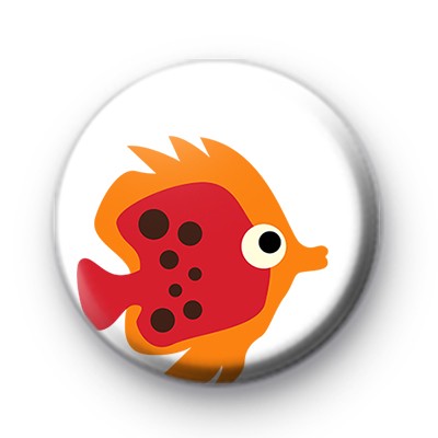 Red and Orange Fish Badge