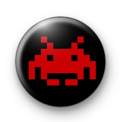 Space Invader (red) Badge
