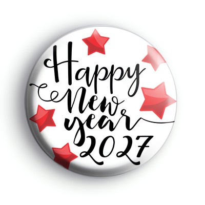 Happy New Year 2027 Red Stars Badge
