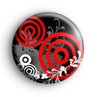 Red Swirl Pattern Badge