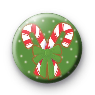 Red and Green Candy Cane Badge