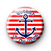Red & white striped anchor mother of the Groom badge