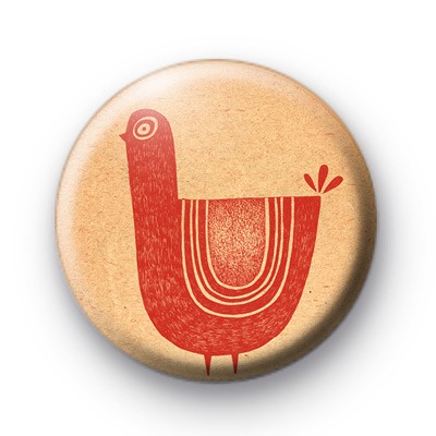 Fat Red Birdy Badge
