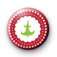 Red Festive Christmas Tree Badges