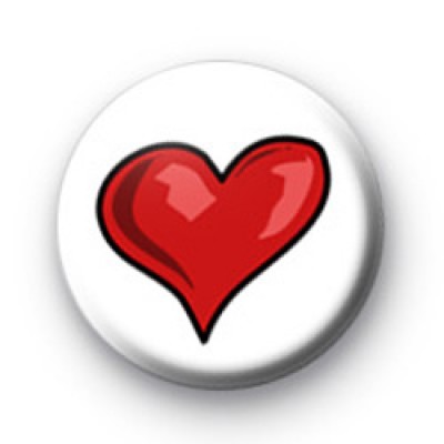 Bright Red Heart 2 Badge