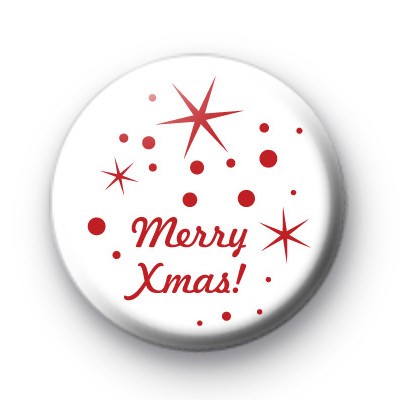 Red Merry Xmas Badge