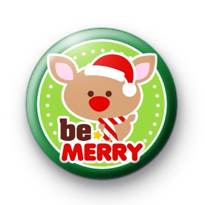 Be Merry Reindeer Badge