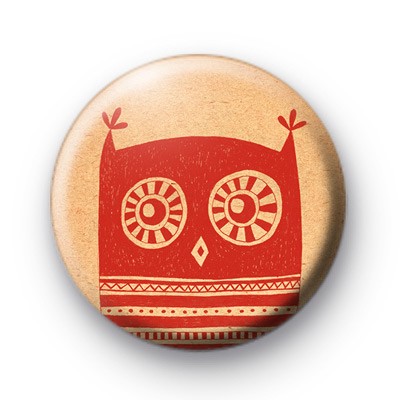 Red Owl Button Badges