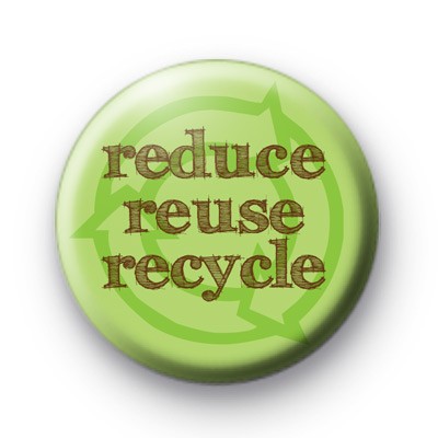 Eco Reduce Reuse Recyle Green Badge