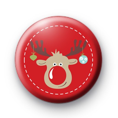 Xmas Decorations and Reindeer badge