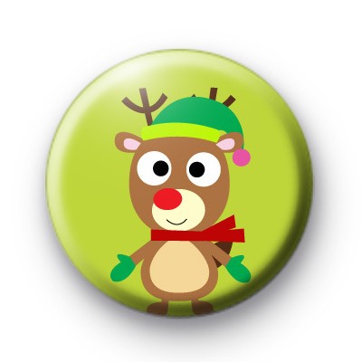 Christmas Reindeer Green Badges