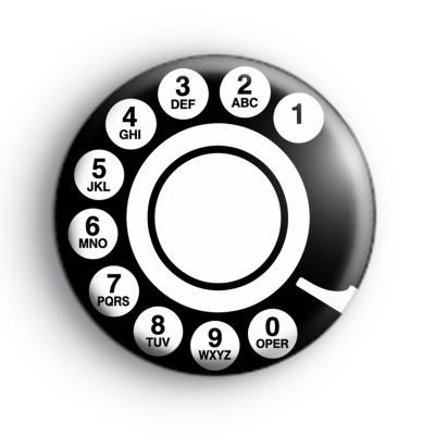 Rotary Phone Badge