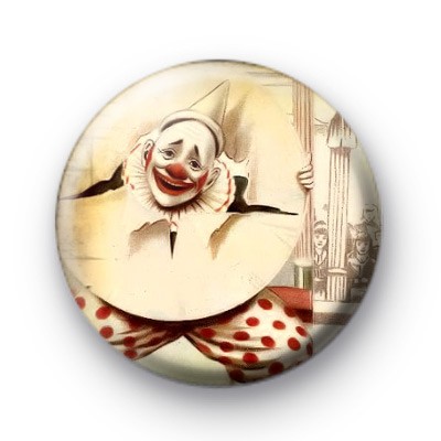 Cute Retro Circus Clown Button Badges