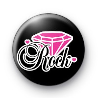 Diamond Rock Pink Button Badges