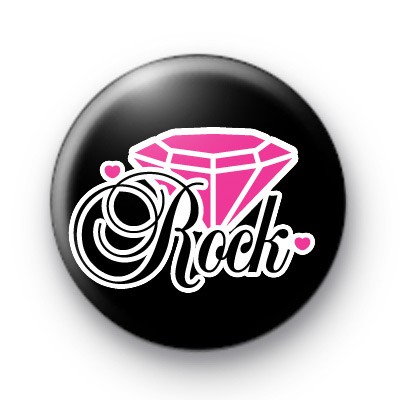 Diamond Rock Pink Button Badges