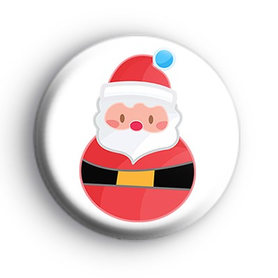 Round Father Christmas Badge