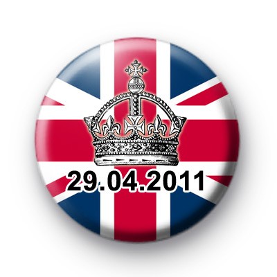 Royal Wedding Date Button Badges