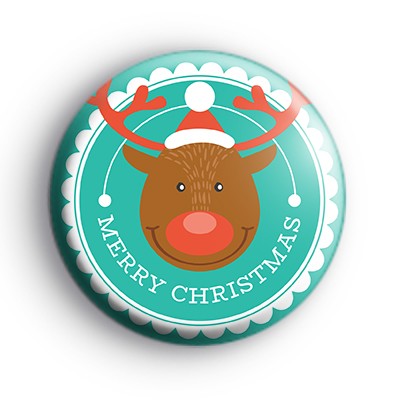 Rudolph Merry Christmas Badge
