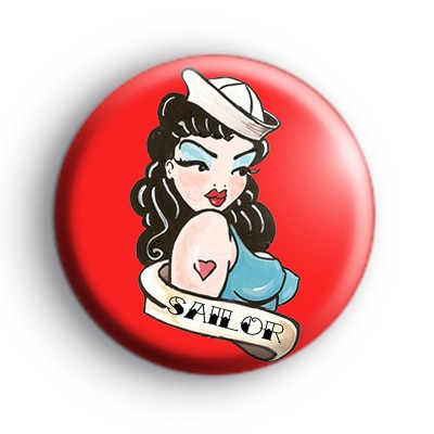 Sailor Girl Tattoo Style Badge