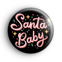 Santa Baby Pink Badge