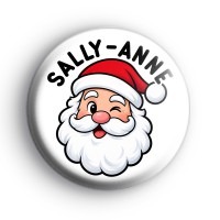 Classic Santa Claus Name Badge Button Badges