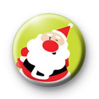 Santa Wink Button Badge