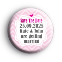 Cute Pink Save The Date Badges