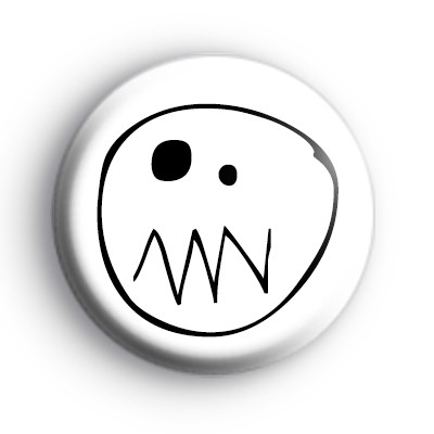 Scary Ghost Face Badge