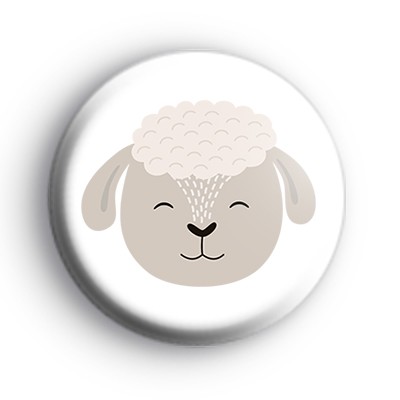 Cute Sheep Face Badge