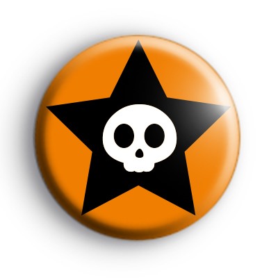 Cool Skull Star Button Badges