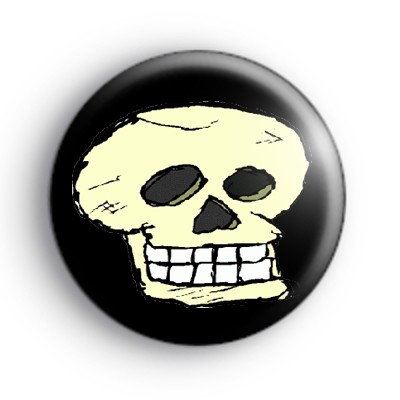 Smiling Cartoon Skull Badges