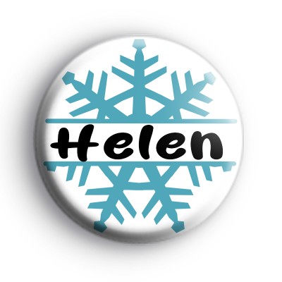 Custom Blue Snowflake Name Badge