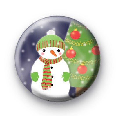 Snowman and Christmas Tree Badge