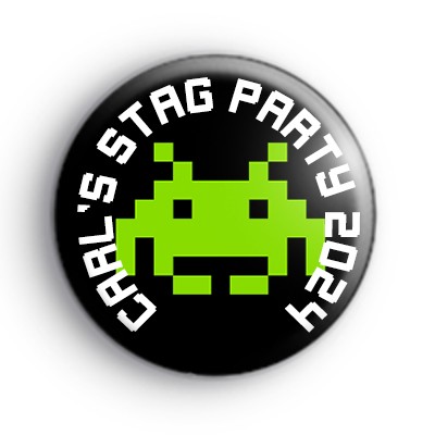 Space Invader Custom Stag Badges