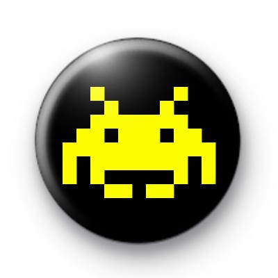 Space Invader (yellow) Badge