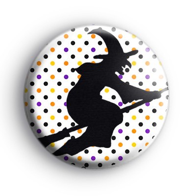 Spooky Wicked Witch Button Badge