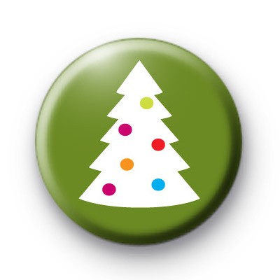 Spotty Modern Xmas Tree Badge