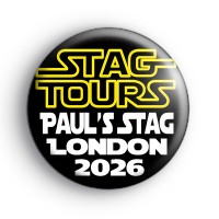 Black and Yellow Stag Tours Badge